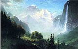 Albert Bierstadt Staubbach Falls, Near Lauterbrunnen, Switzerland painting